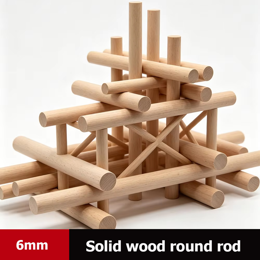 Gardening Tools Used - Kayu Bulat Padat 6mm Panjang 50-400mm