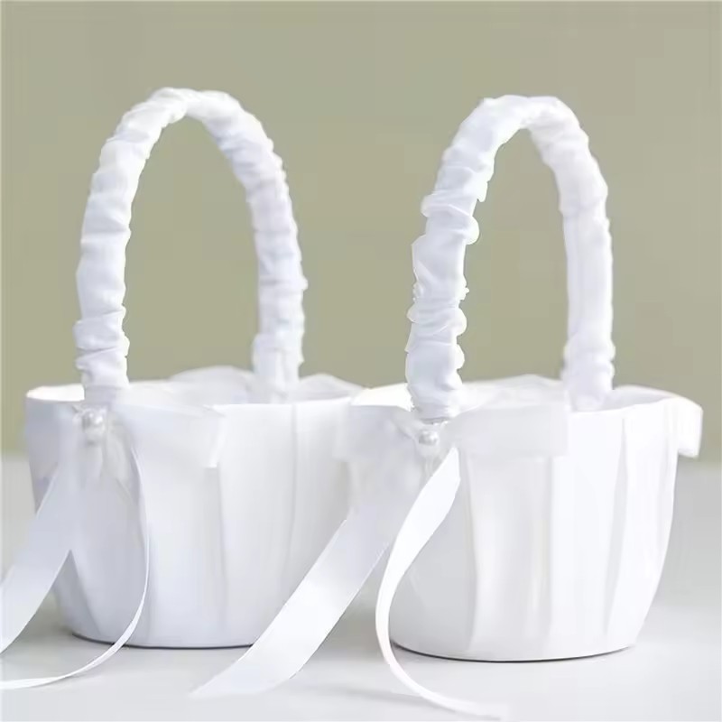 Gardening Tools Girls - Keranjang Bunga Pernikahan dengan Pita Satin