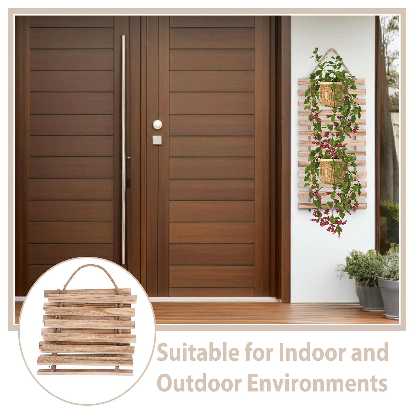 Rak Pot Bunga Kayu Solid untuk - Vertical Wall Planter ulasan dan harga