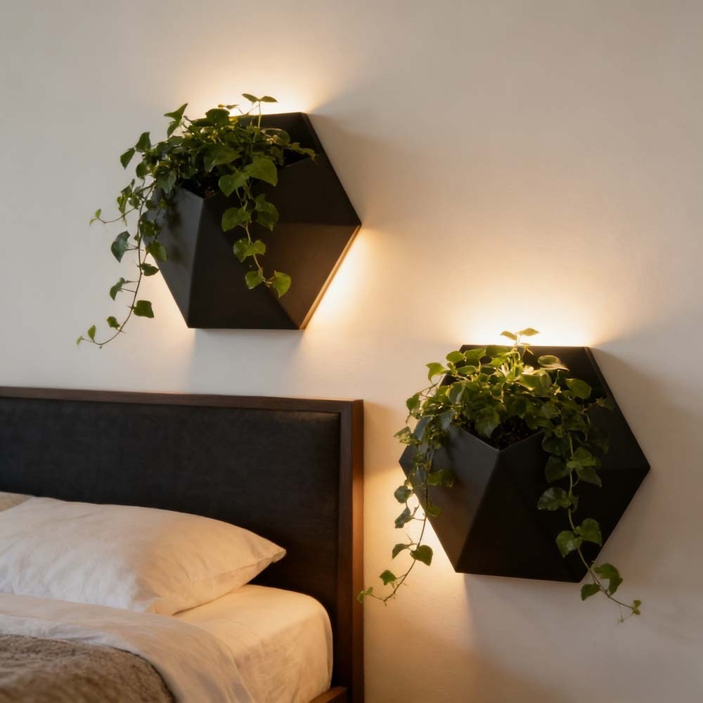 Pot Bunga Dinding Heksagonal H - Vertical Wall Planter ulasan dan harga